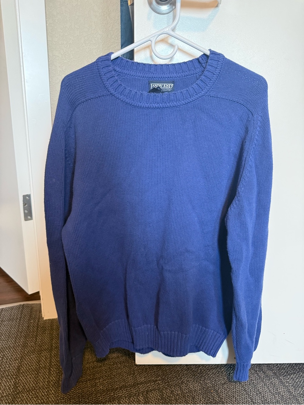 Men’s Lands End Sweater Blue Size Medium